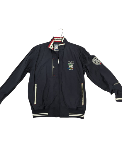 Henry Val Navy Windbreaker Jacket - Size L - Italian Sports Collection