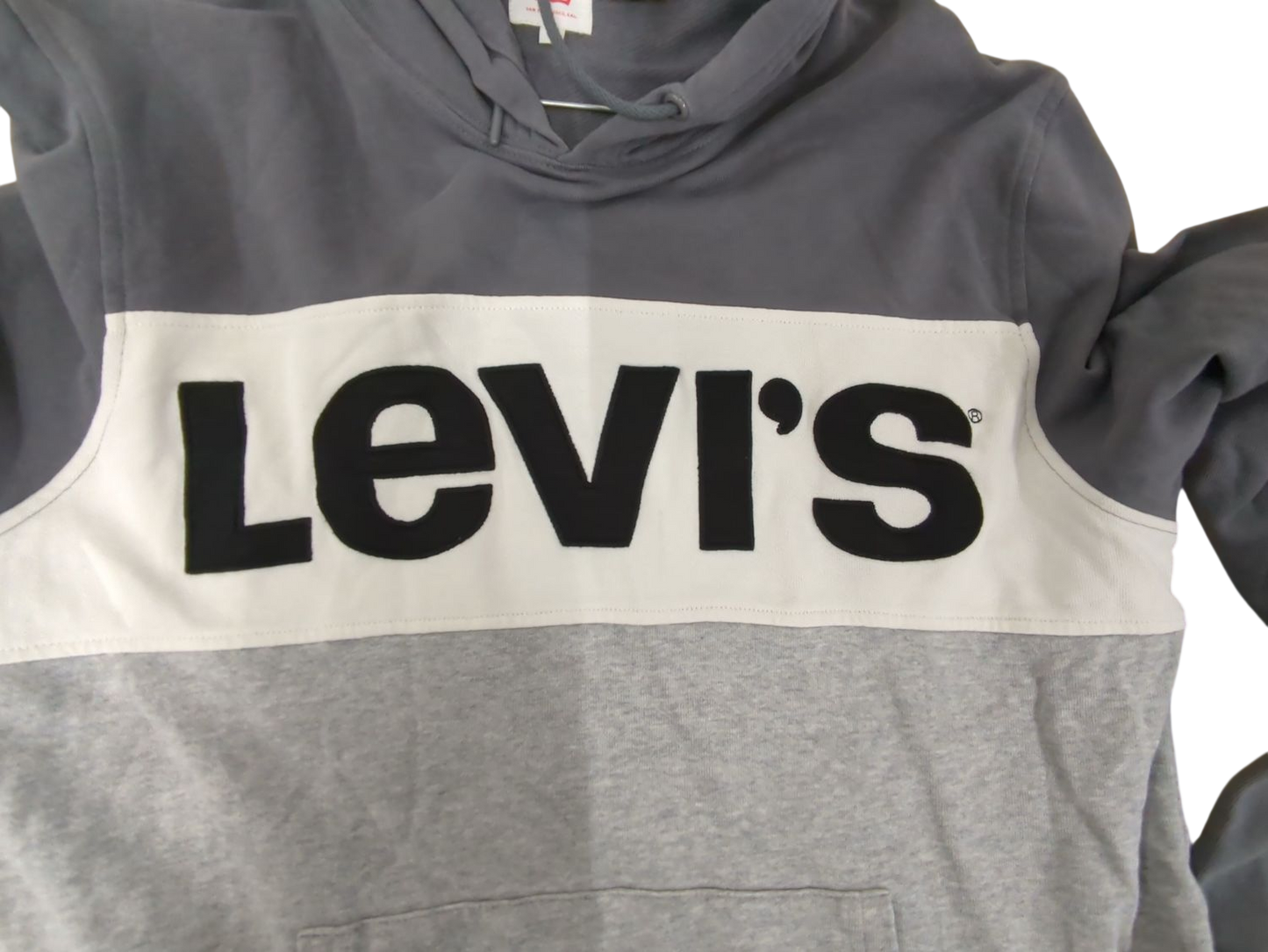 Levi's Colorblock Hoodie - Size M - Grey & White