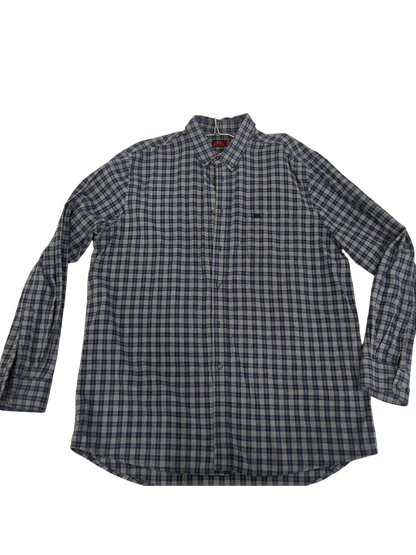 Kappa Blue & Grey Checkered Button-Down Shirt - Size XXL
