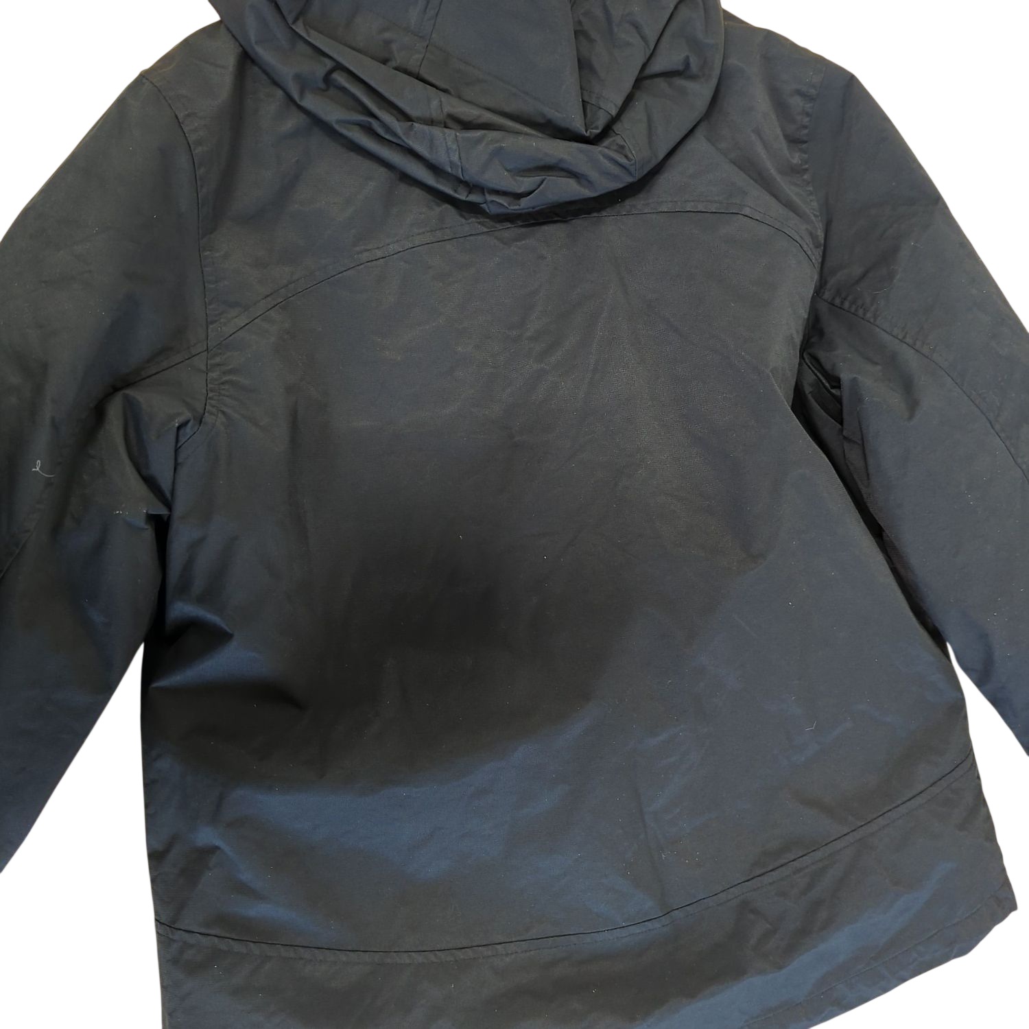 Quechua Black Windbreaker Jacket with Pink Lining - Size M