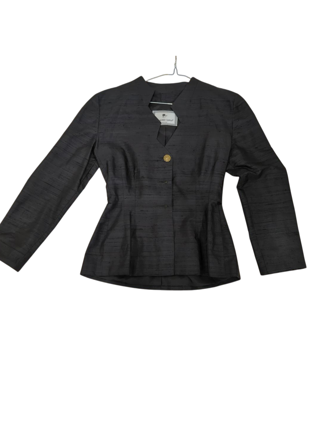 Claudio Lugli Black Blazer Jacket - Size 40 - Made in Italy