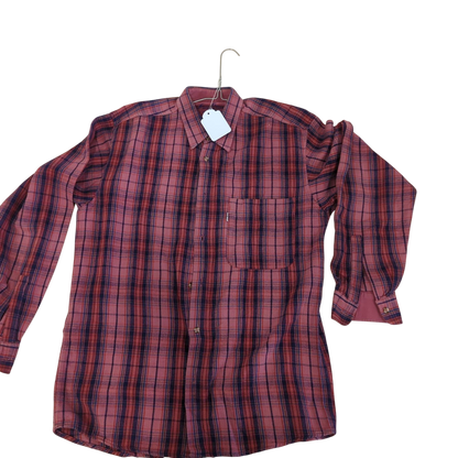 Levi Strauss Red Plaid Button-Down Shirt - Size M