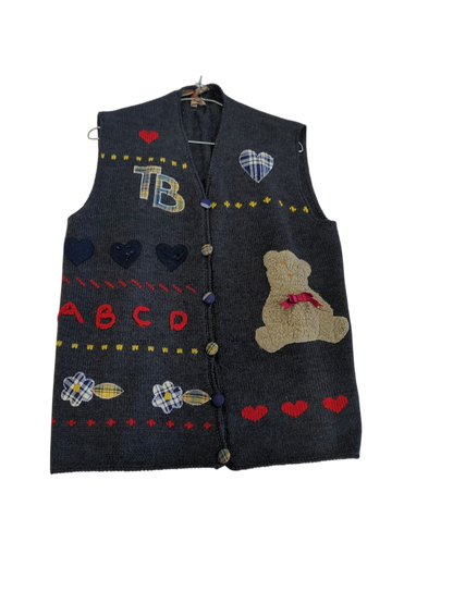 The Teddy Bear Wool Knitted Vest - Cute Children's Sweater Vest