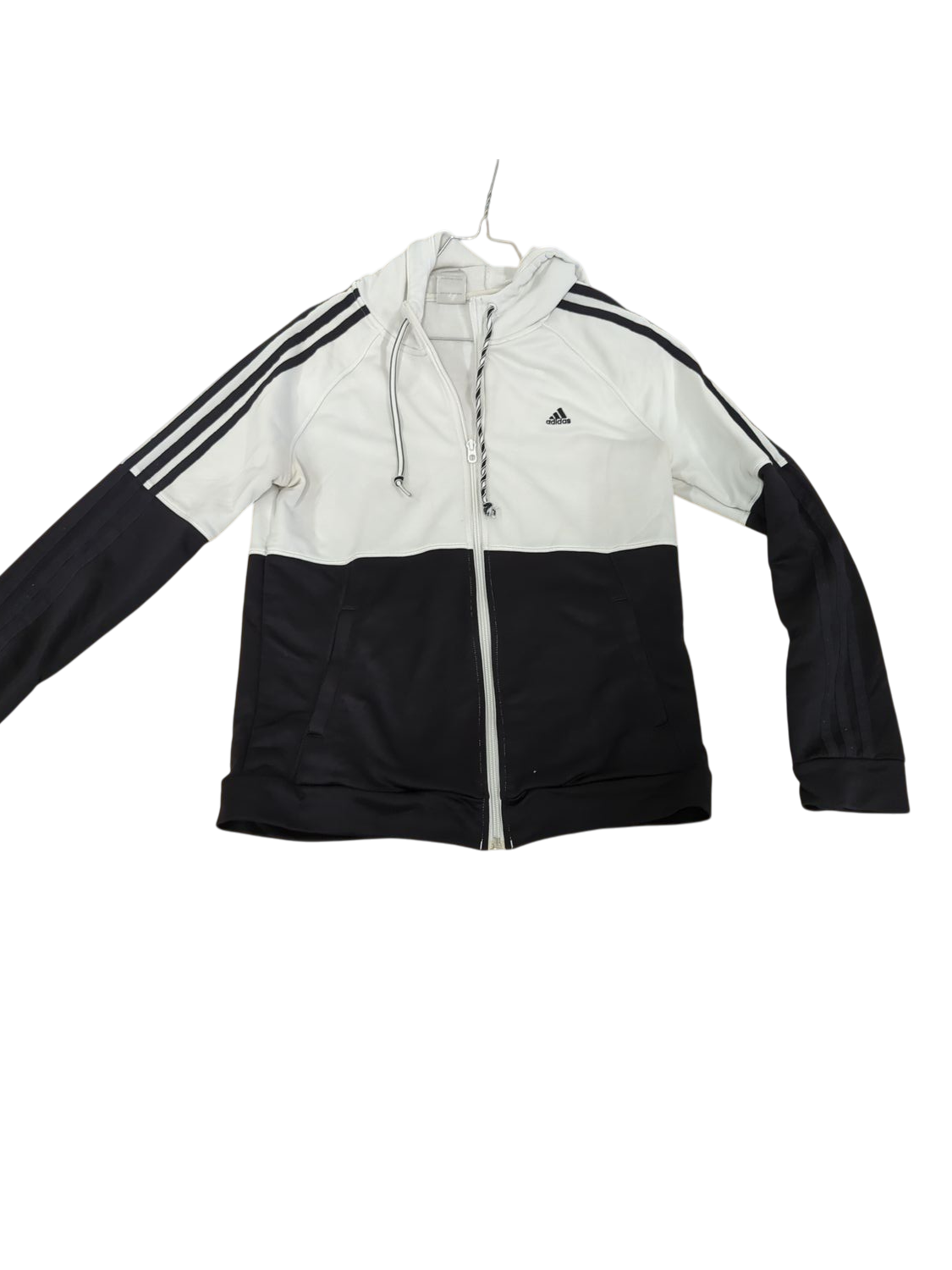 Adidas Black and White Track Jacket - Size M