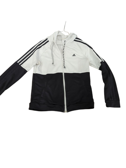 Adidas Black and White Track Jacket - Size M
