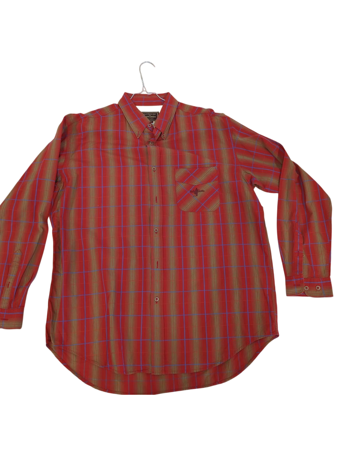 Marlboro Classics Red Plaid Button-Down Shirt - Size XXL
