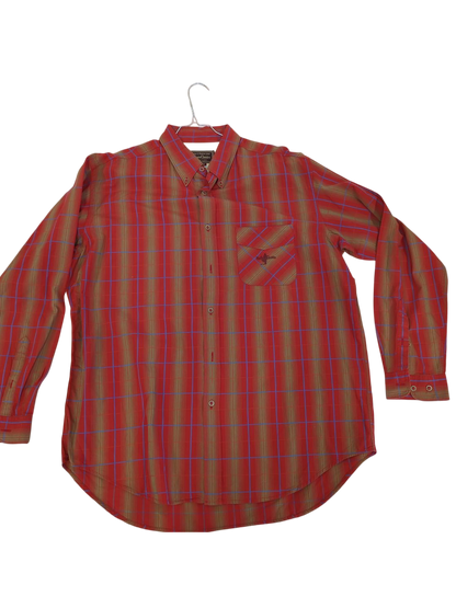 Marlboro Classics Red Plaid Button-Down Shirt - Size XXL