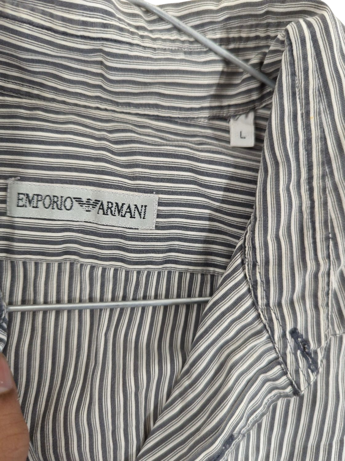 Emporio Armani Striped Button-Down Shirt - Size L