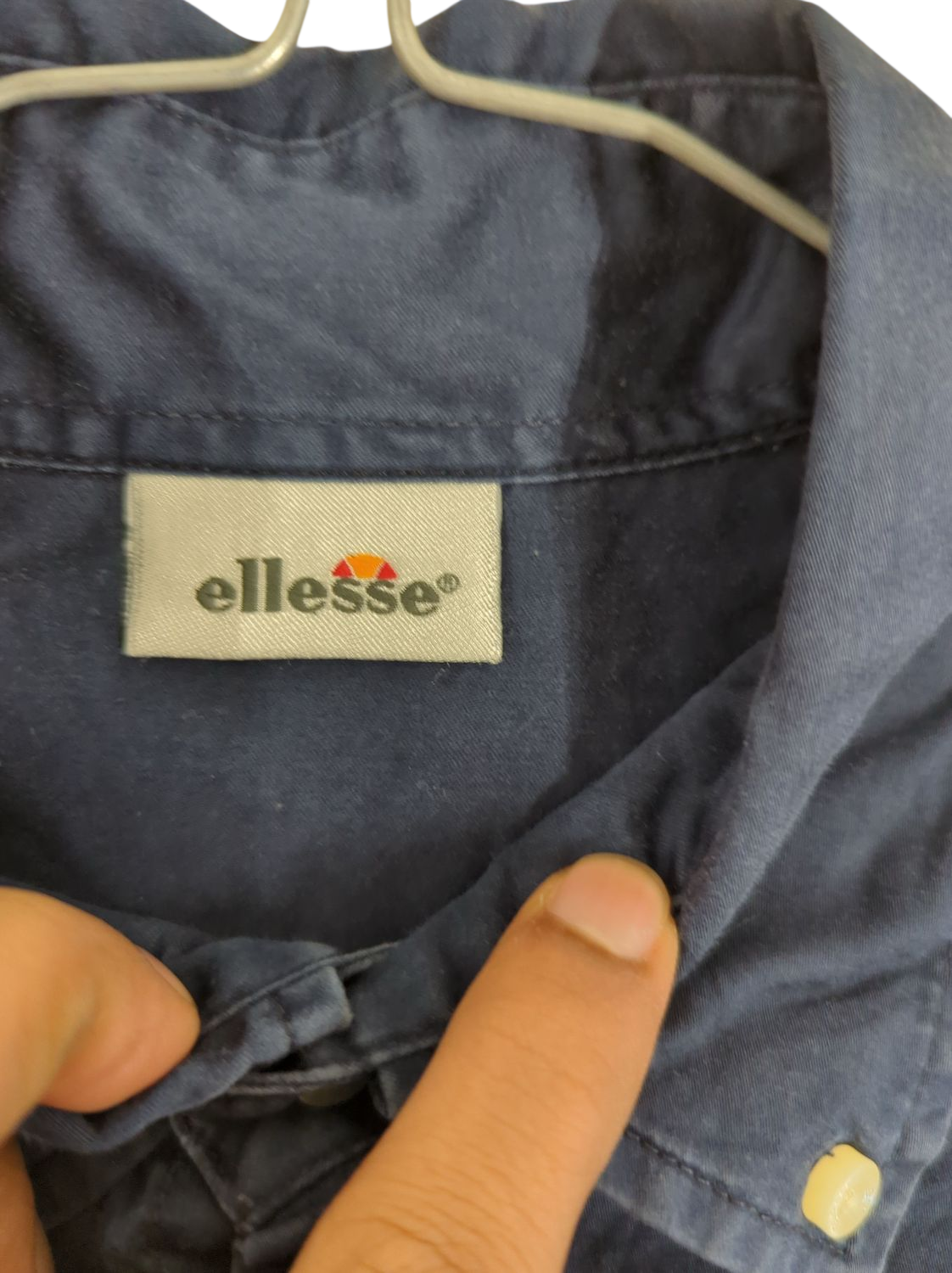 Ellesse Navy Button-Down Shirt - Long Sleeve