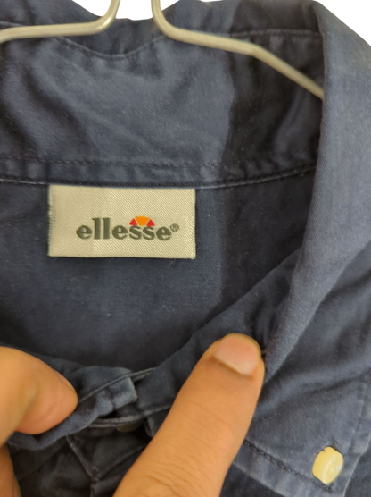 Ellesse Navy Button-Down Shirt - Long Sleeve
