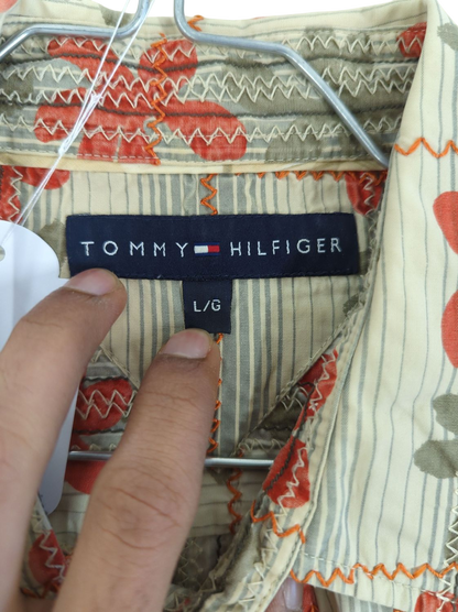 Tommy Hilfiger Floral Pattern Button-Down Shirt - Size L/G