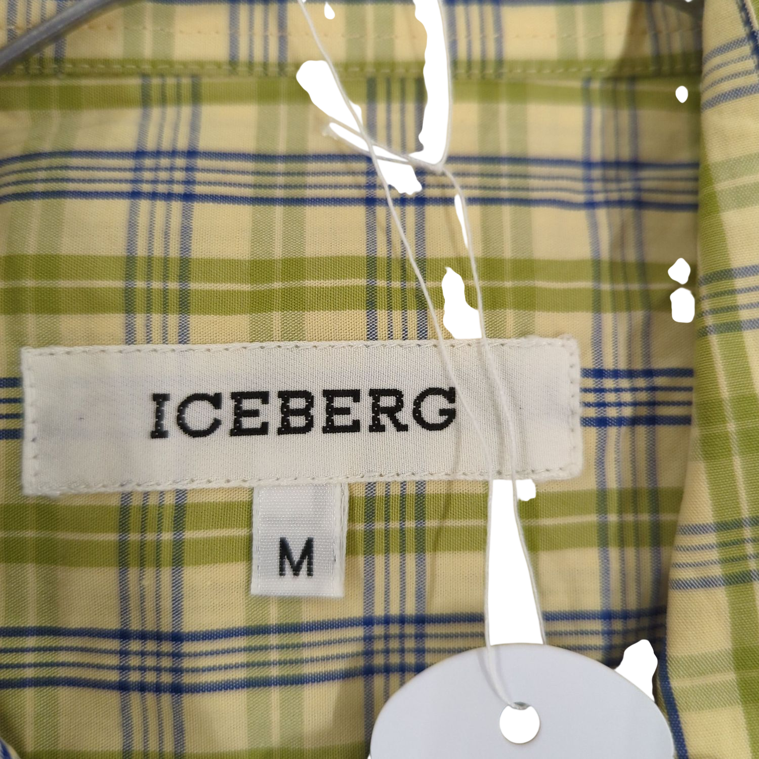 ICEBERG Yellow Plaid Button-Down Shirt - Size M