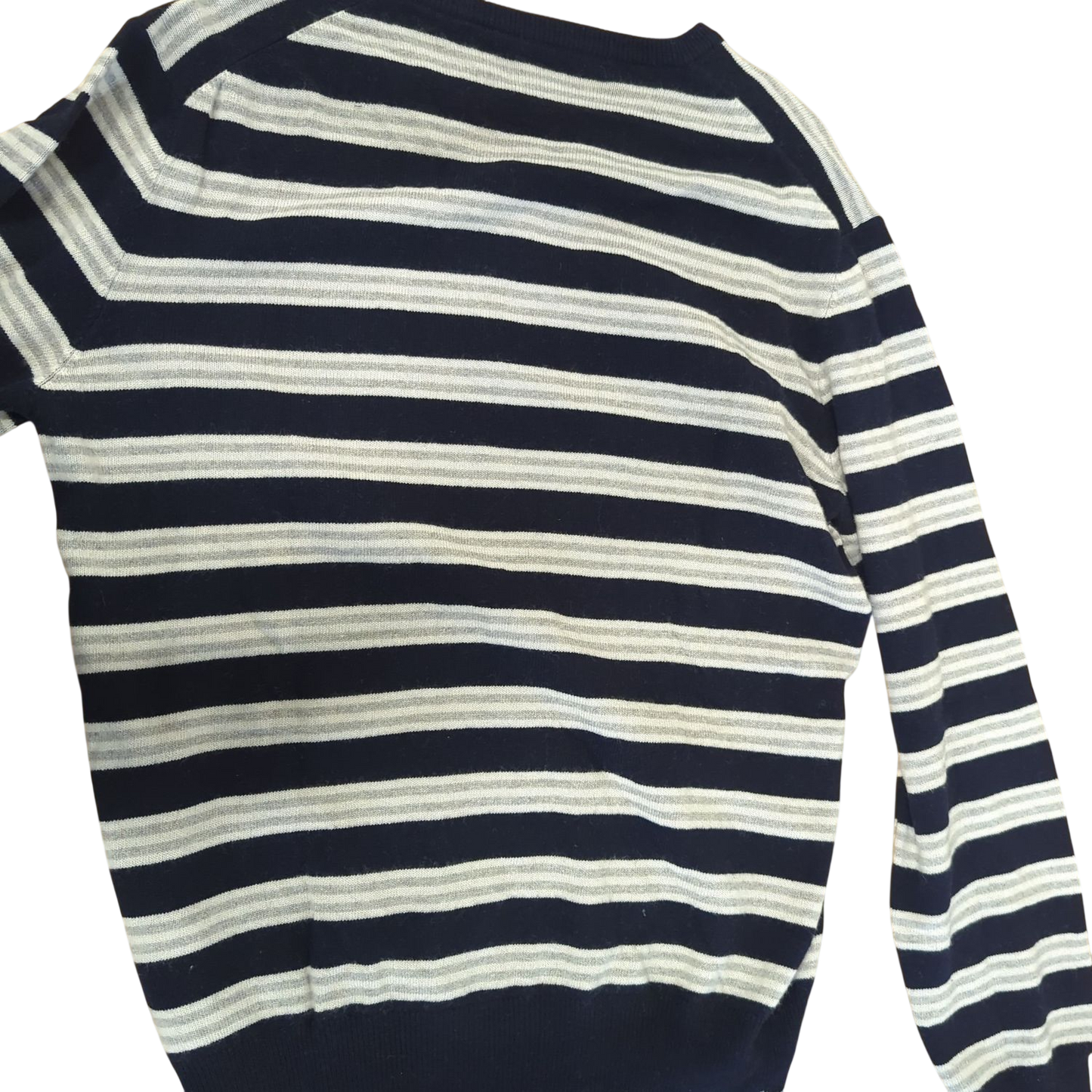 Ungaro Knitwear Navy Striped Sweater - Long Sleeve Crew Neck