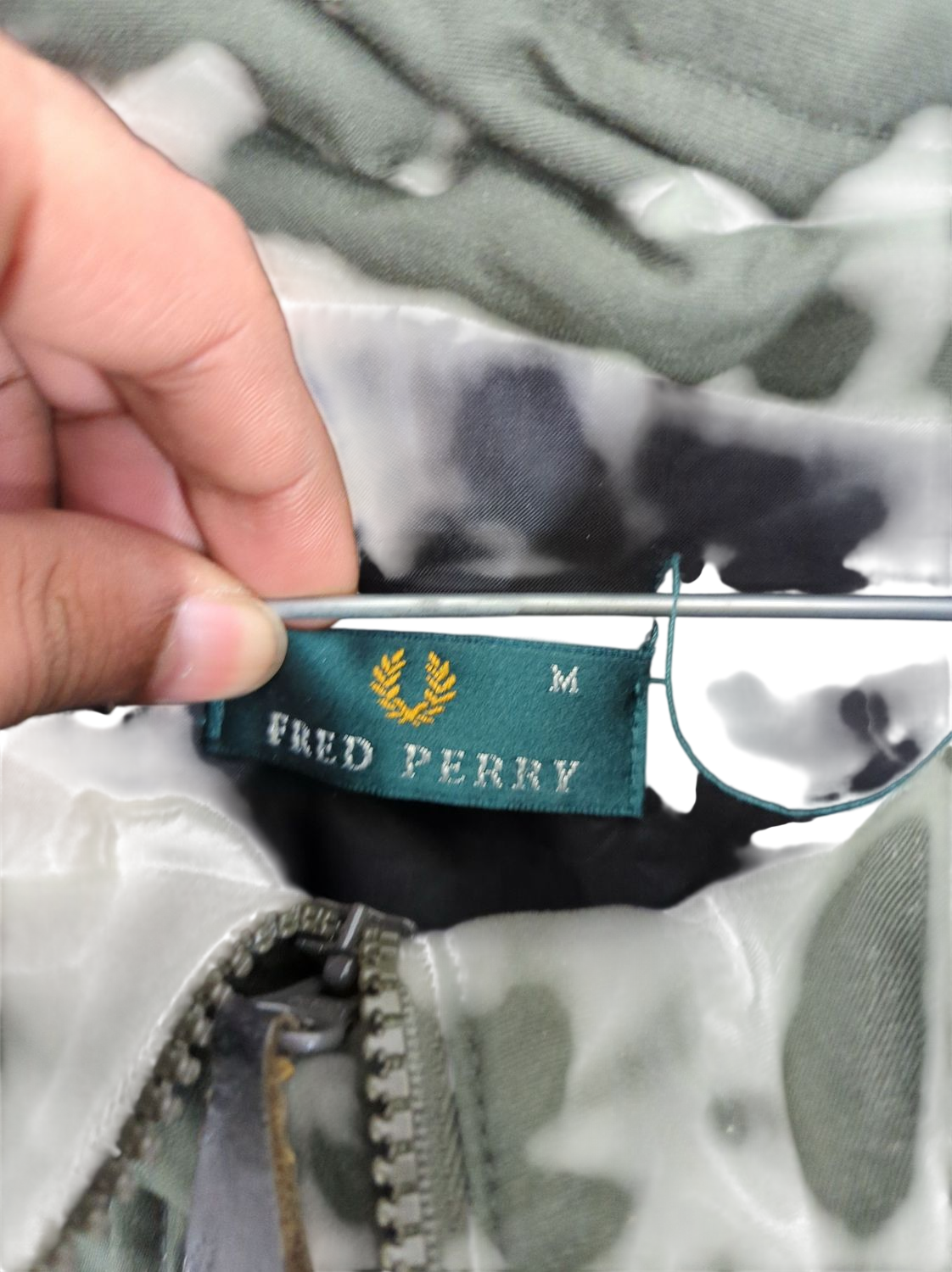 Fred Perry Green Parka Jacket - Size M