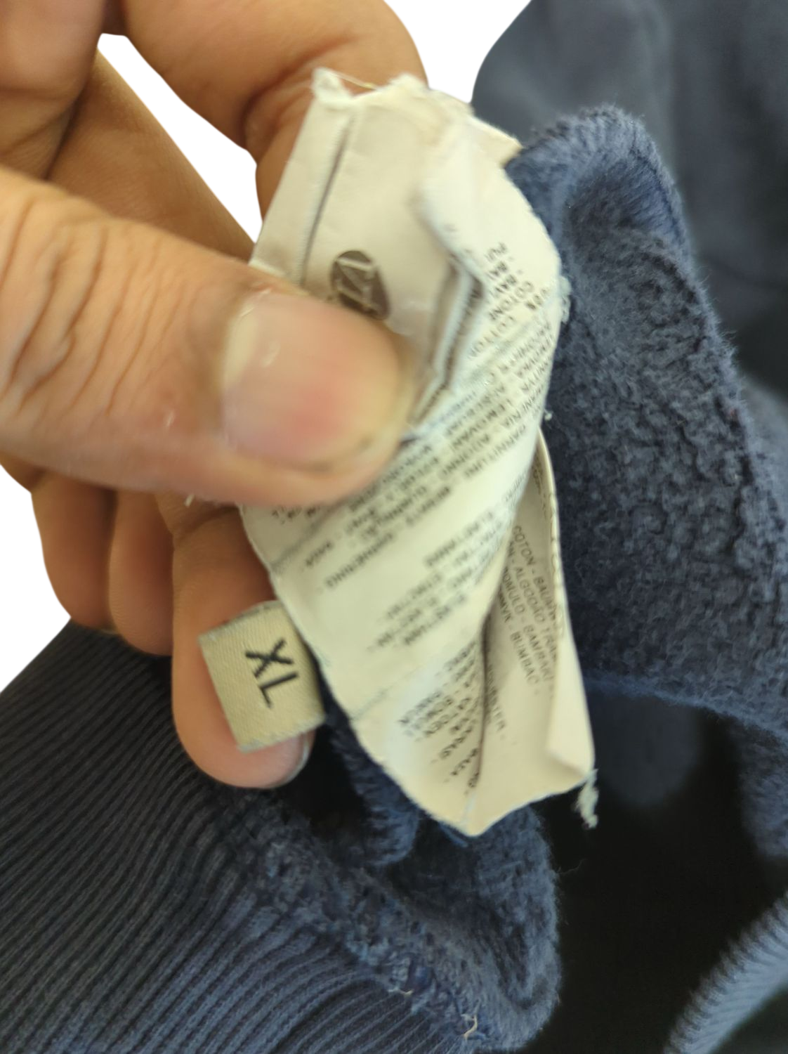 Napapijri Navy Hooded Windbreaker Jacket - Size XL