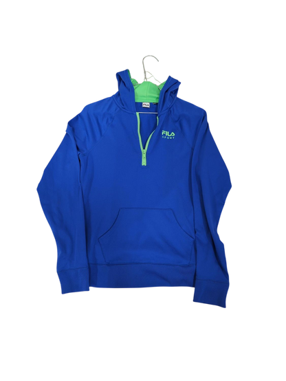 FILA Sport Royal Blue Track Jacket with Green Accents - Size XL