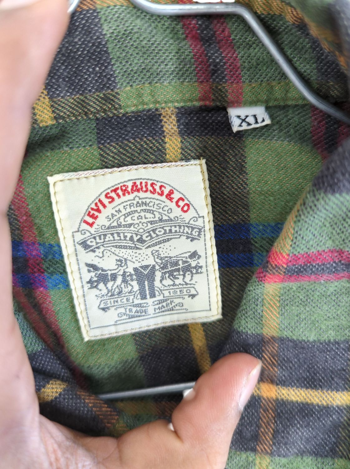 Vintage Levi Strauss & Co. Plaid Flannel Button-Down Shirt