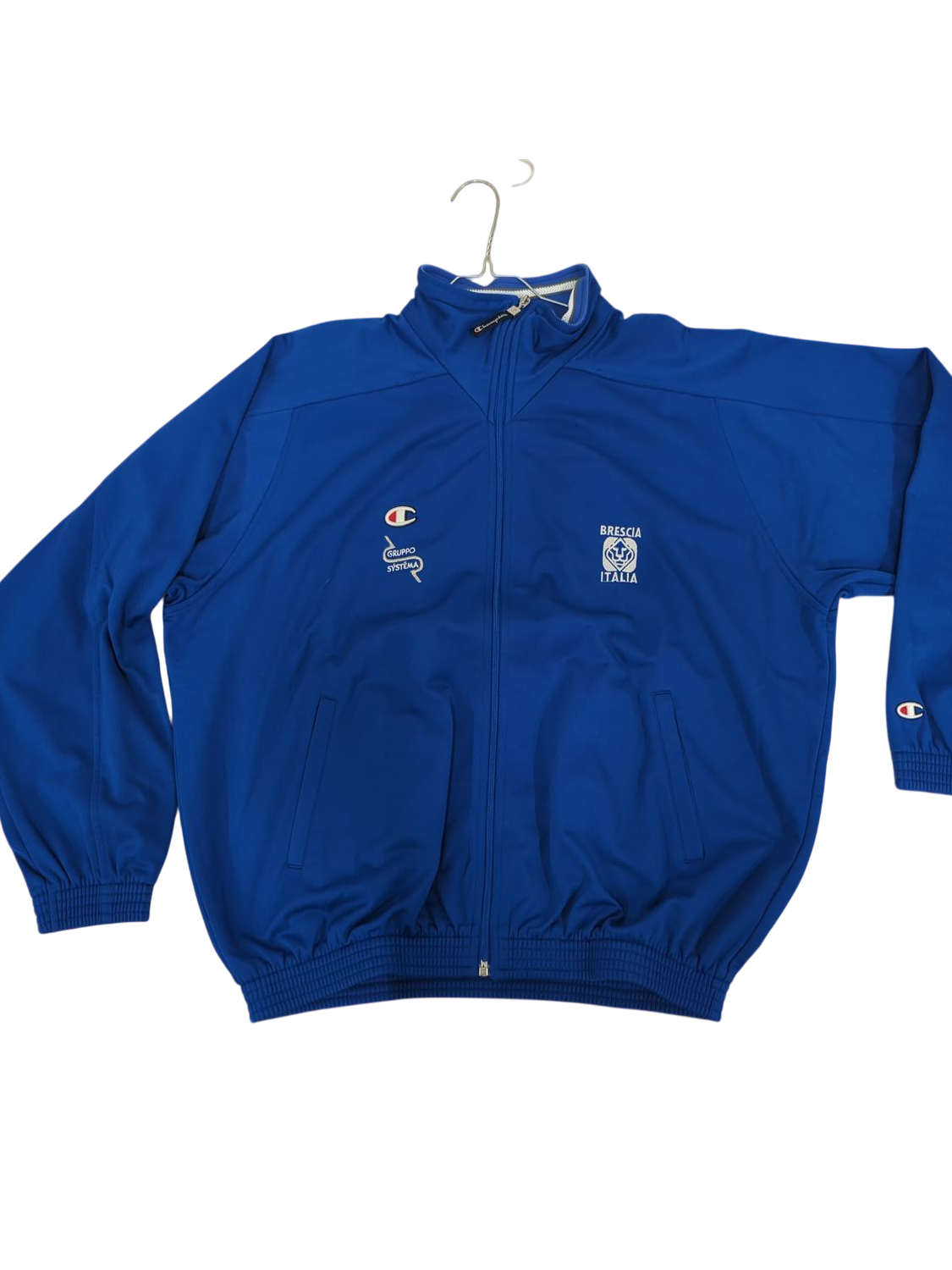 Champion Blue Windbreaker Jacket - Brescia Italia - Size L