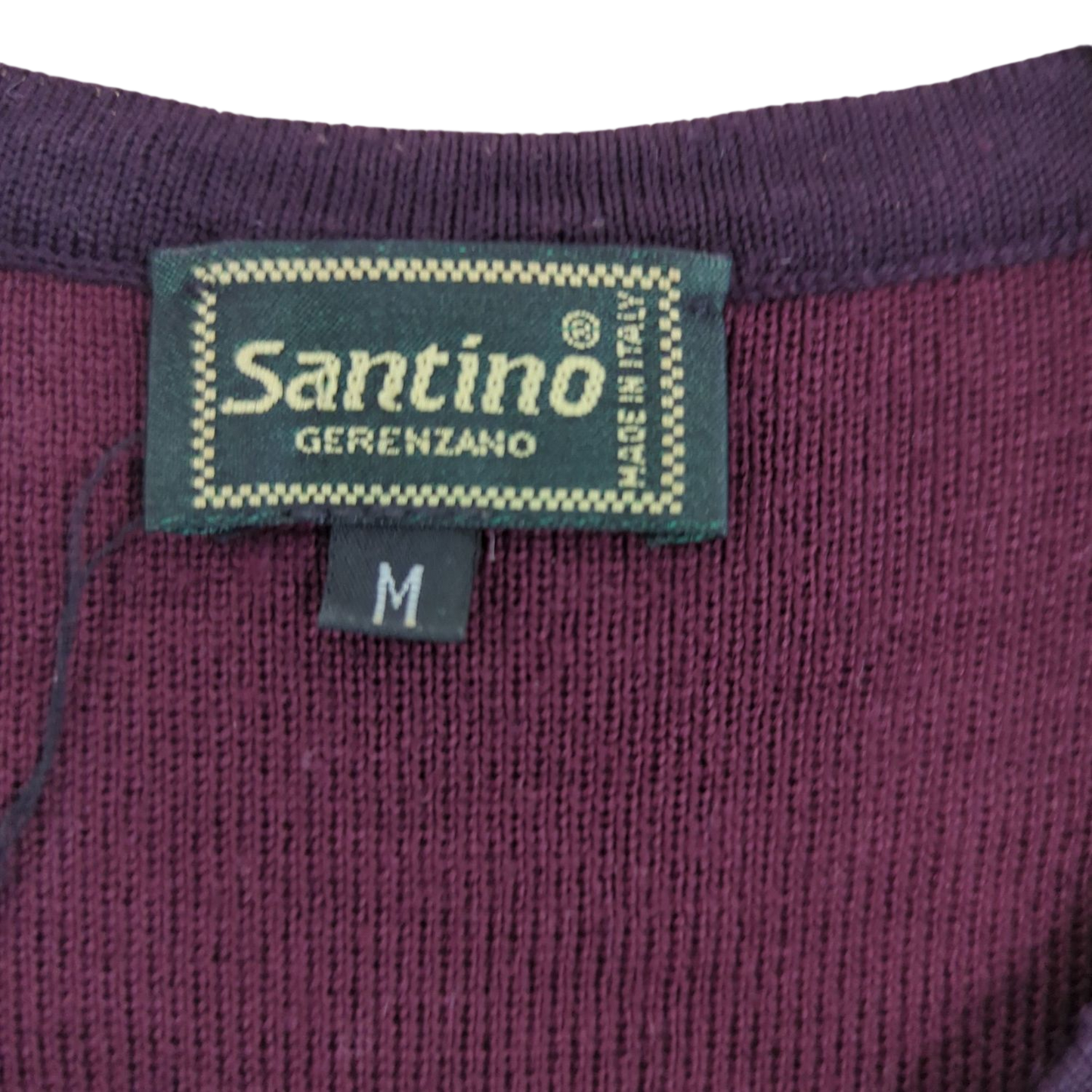 Santino Burgundy Tank Top with Black Trim - Size M