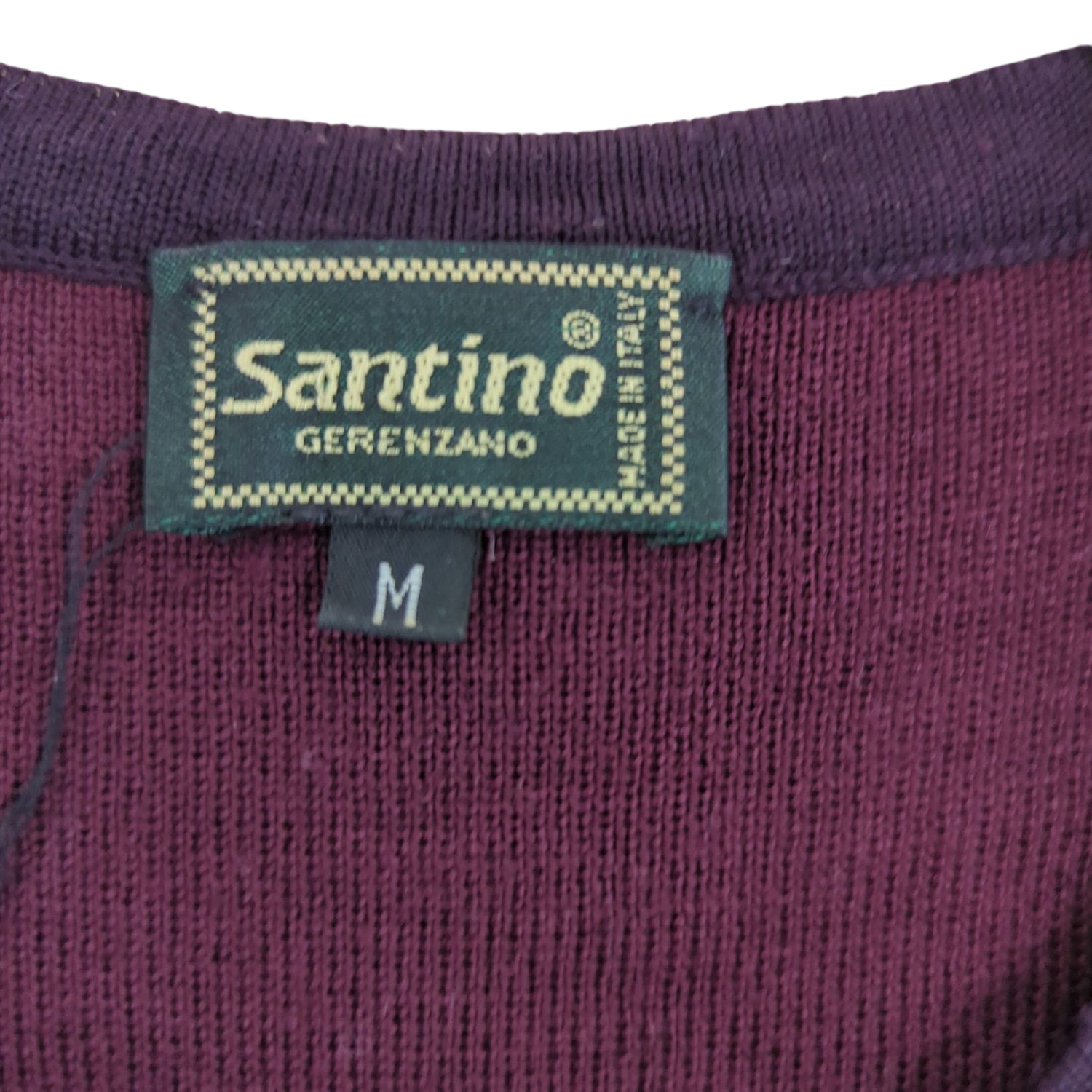 Santino Burgundy Tank Top with Black Trim - Size M