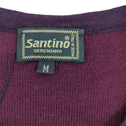 Santino Burgundy Tank Top with Black Trim - Size M