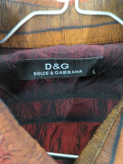 Dolce & Gabbana Striped Button-Down Shirt - Size L