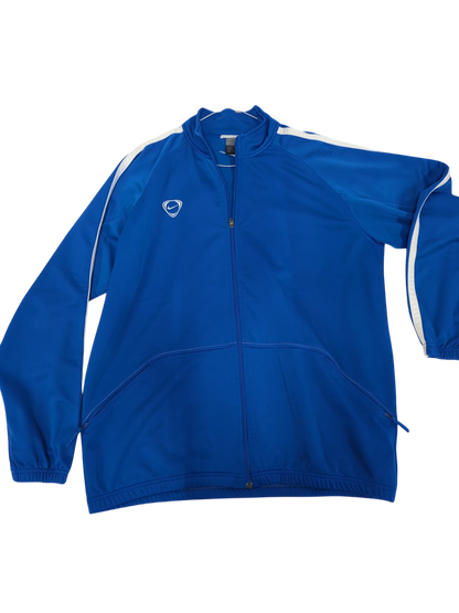 Nike Blue Windbreaker Jacket with White Stripe - Size L