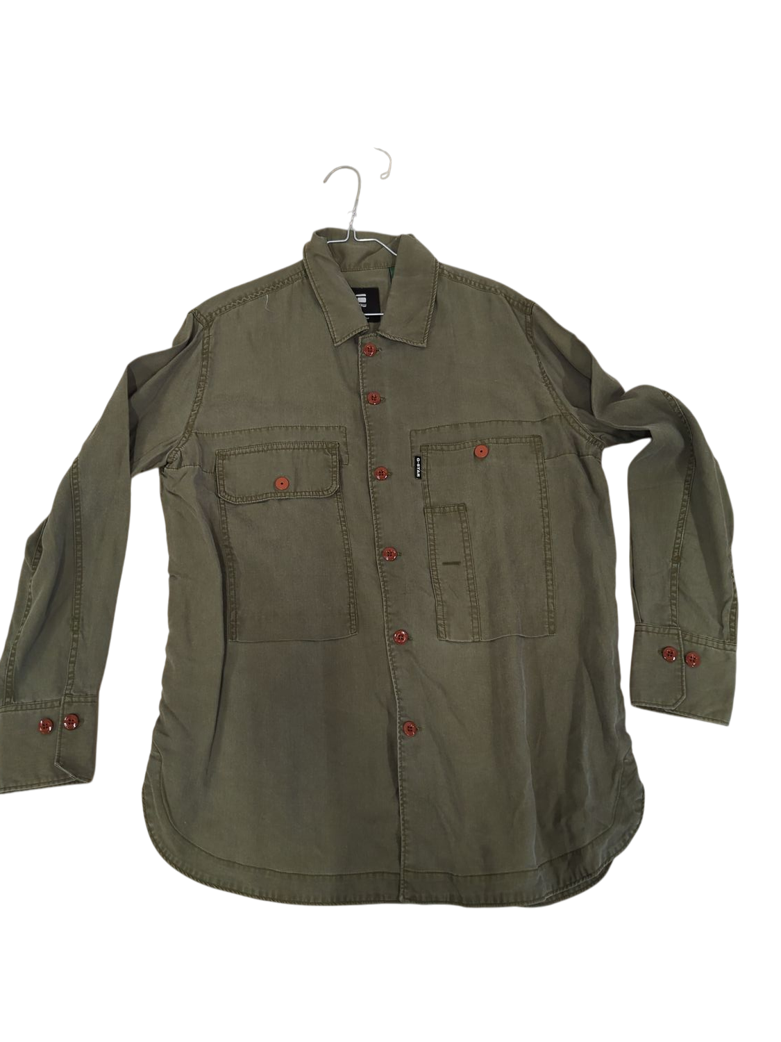 G-Star RAW Olive Green Button-Down Shirt - Size M
