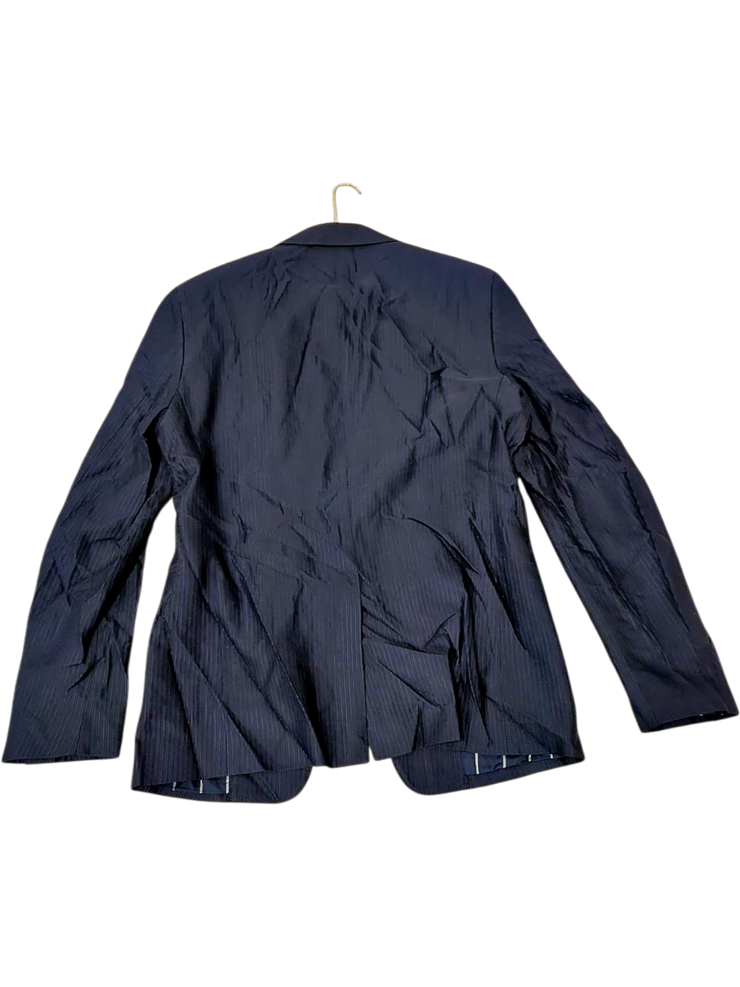 Emporio Armani Navy Pinstripe Blazer - Size 48 - Made in Italy