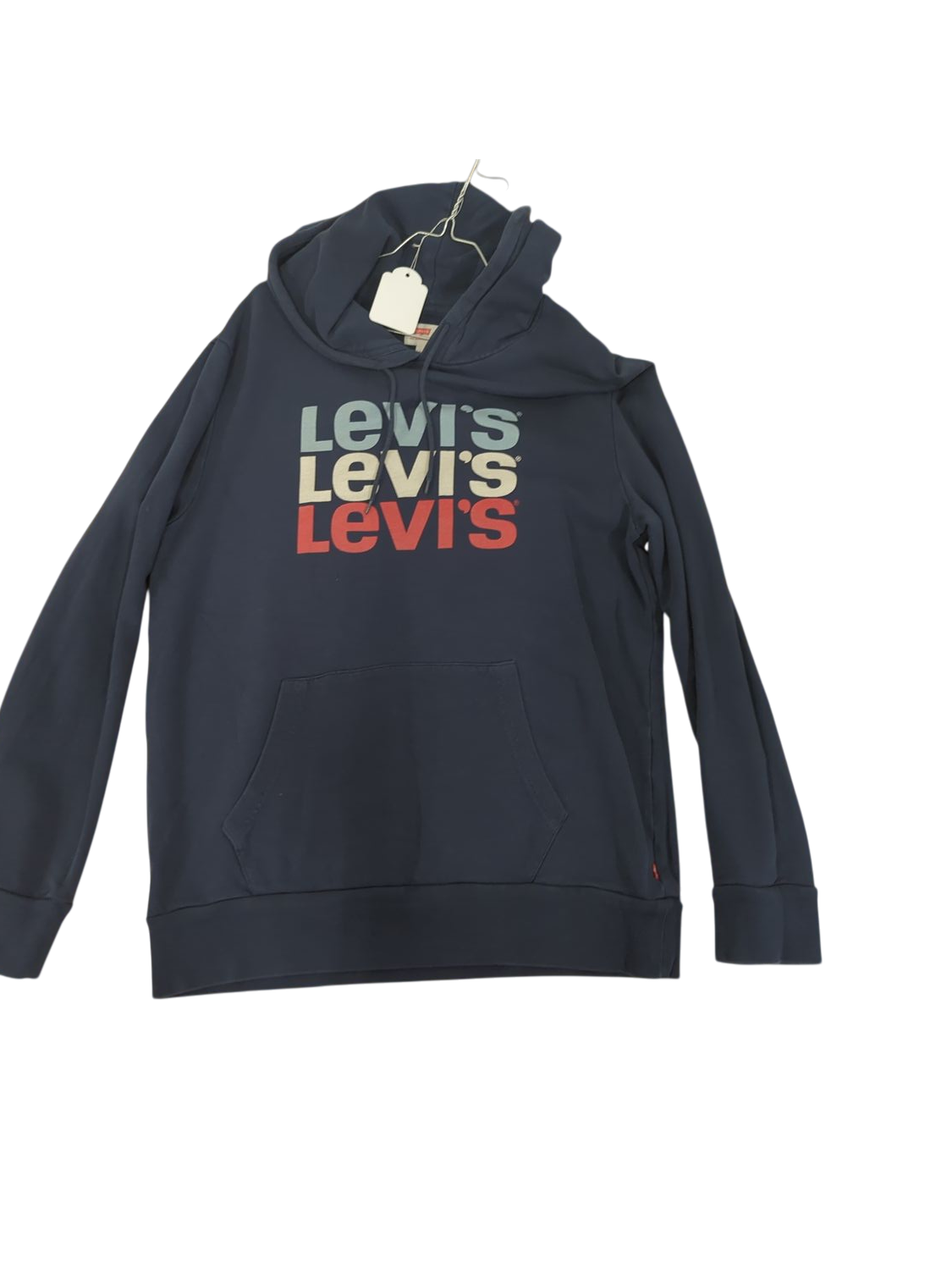 Levi's Navy Sweatshirt with Triple Logo Print - Size L
