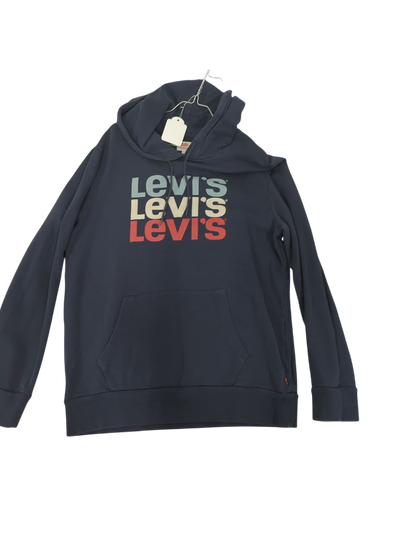 Levi's Navy Sweatshirt with Triple Logo Print - Size L