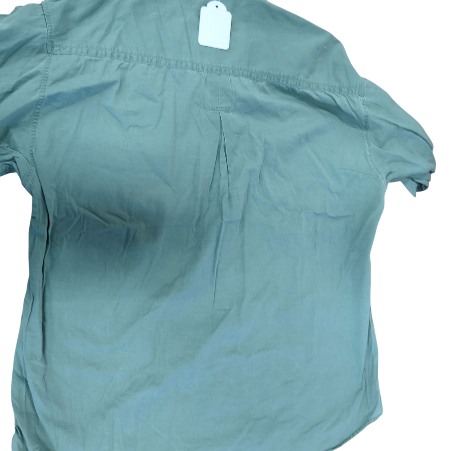 American Retro Green Button-Down Shirt - Casual Cotton Long Sleeve