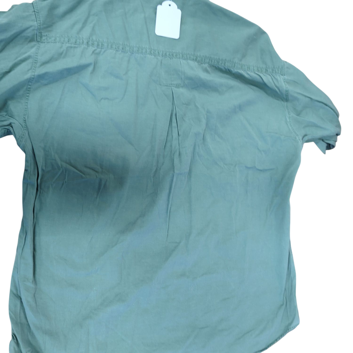 American Retro Green Button-Down Shirt - Casual Cotton Long Sleeve