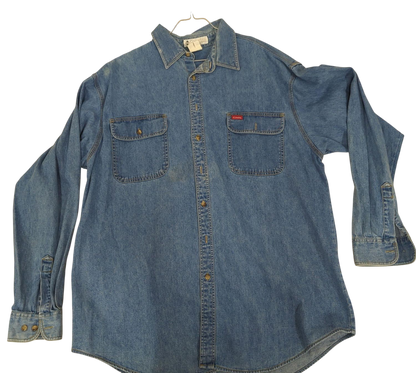 Columbia Denim Button-Down Shirt - Men's Size L