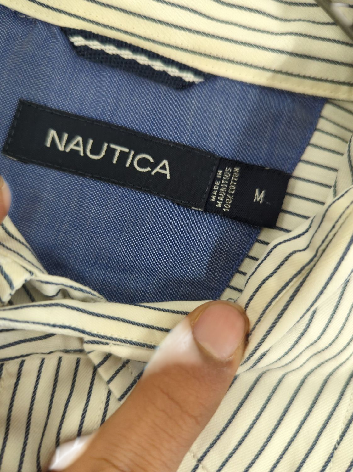 Nautica Striped Button-Down Shirt - Size M