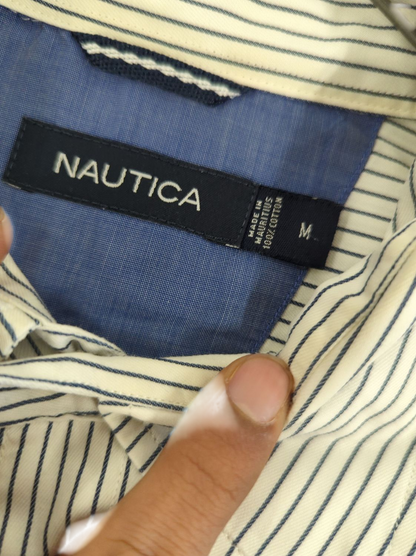 Nautica Striped Button-Down Shirt - Size M