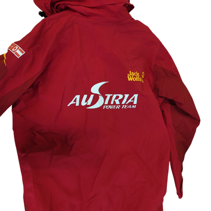 Jack Wolfskin Austria Power Team Red Windbreaker Jacket - Size M
