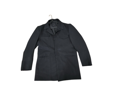 Ettore Pancaldi Black Wool Blend Coat - Size 52