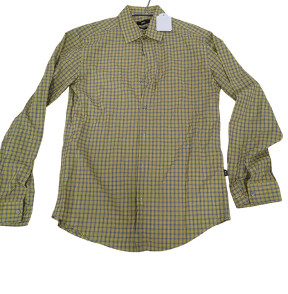 BOSS Hugo Boss Yellow Plaid Button-Down Shirt - Slim Fit