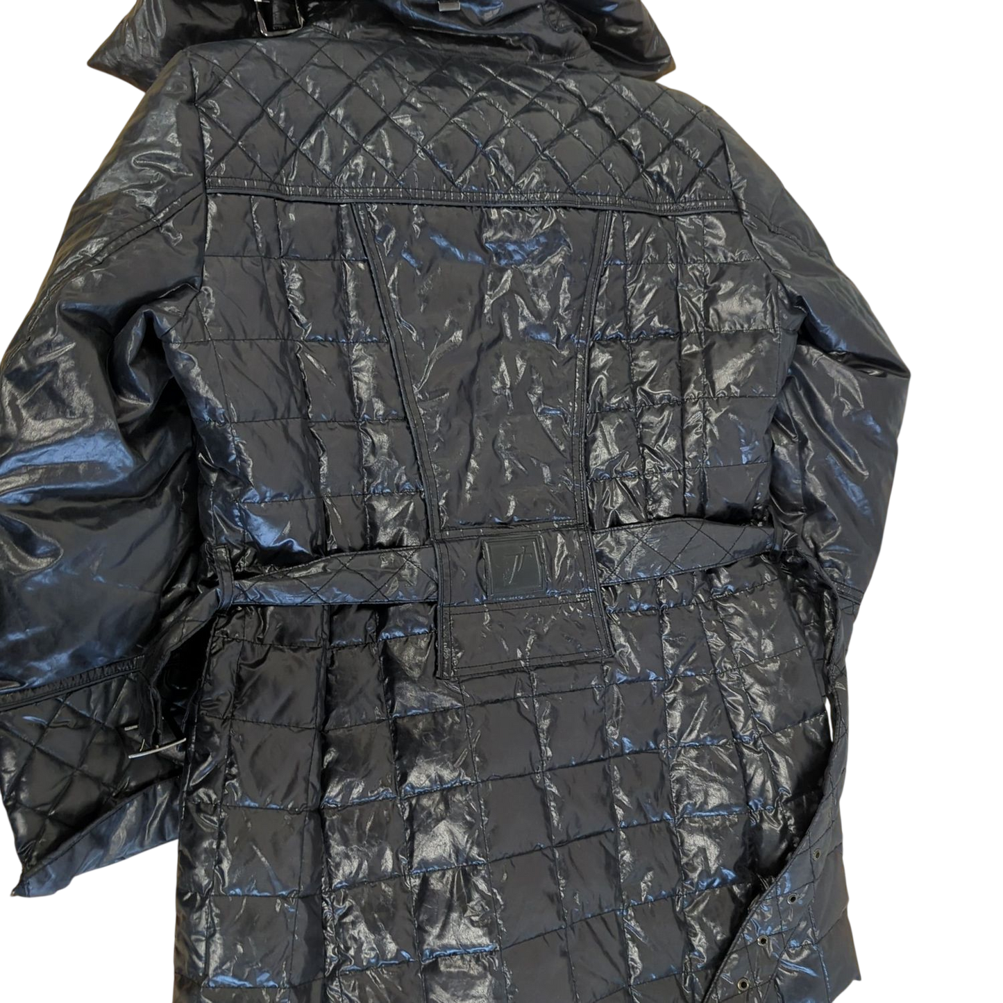 Trussardi Black Quilted Parka Jacket - Size 46