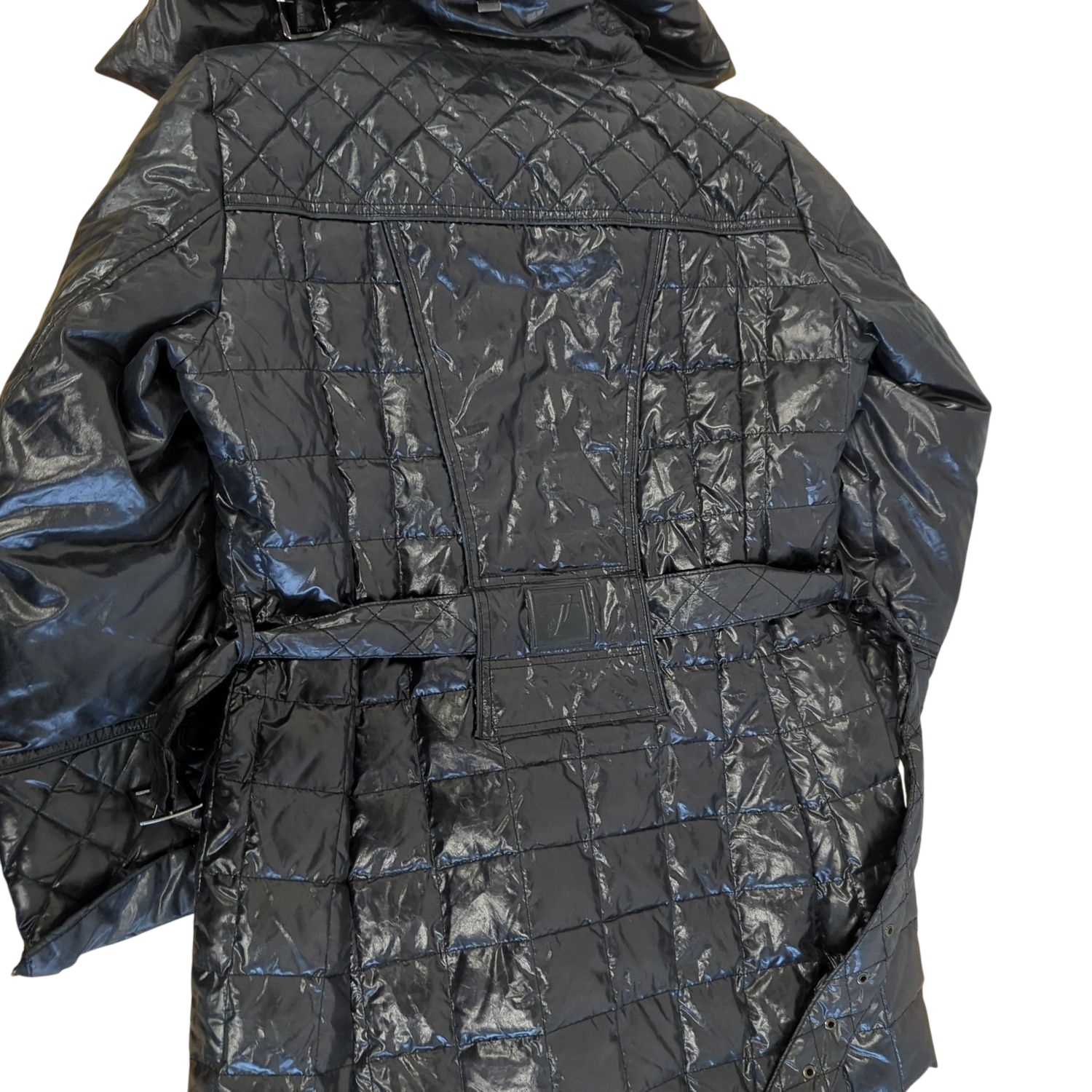 Trussardi Black Quilted Parka Jacket - Size 46