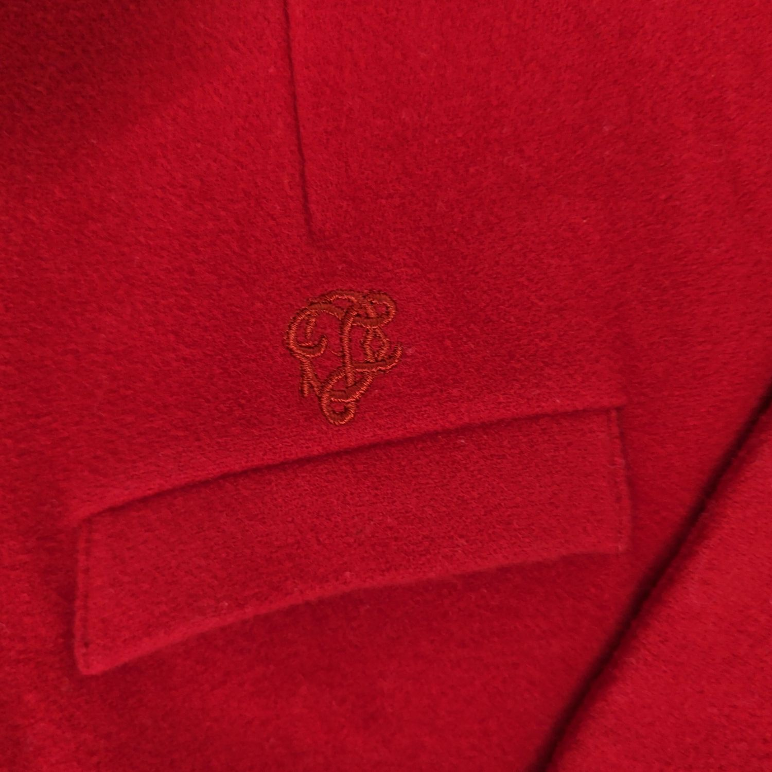 Les Copains Junior Red Wool Pea Coat - Size 16