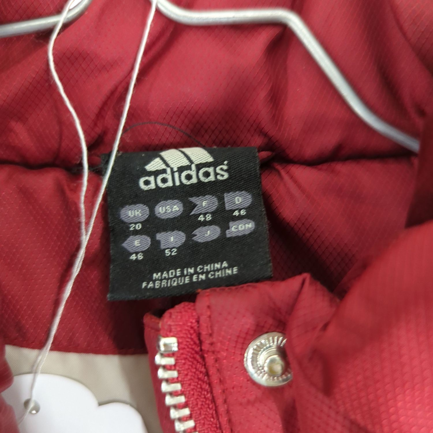 Adidas Burgundy Padded Vest - Size 52