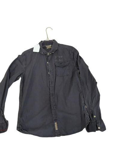 Napapijri Grey Button-Down Shirt - Slim Fit