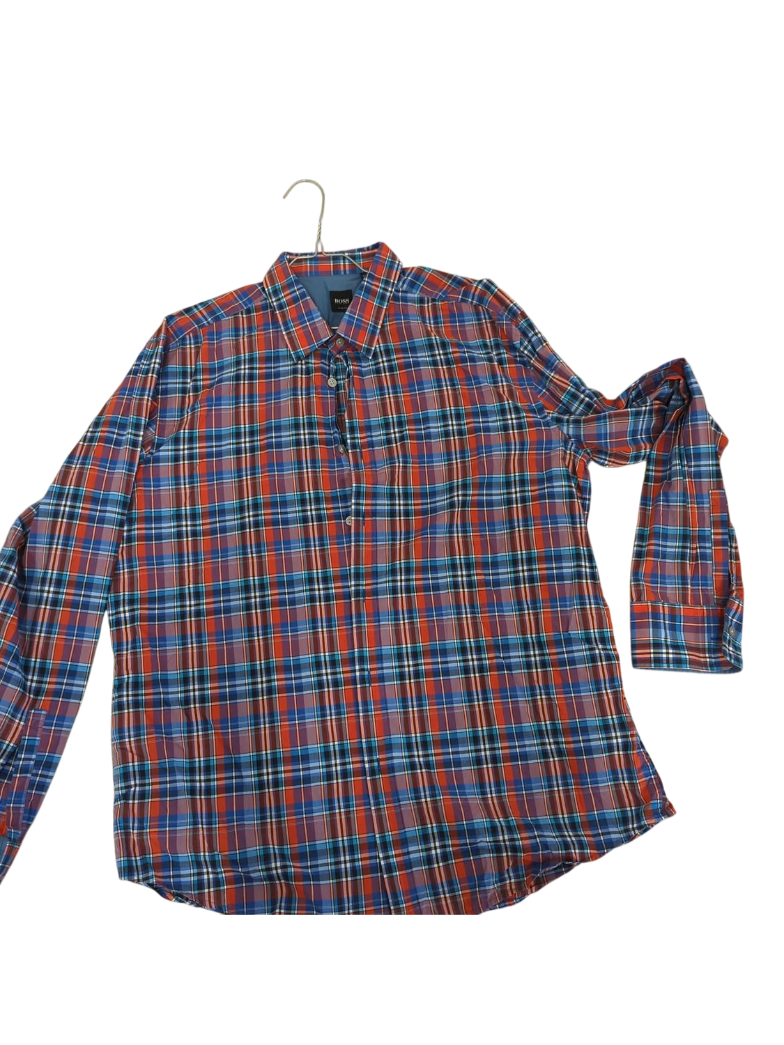 BOSS Hugo Boss Plaid Button-Down Shirt - Size 2XL