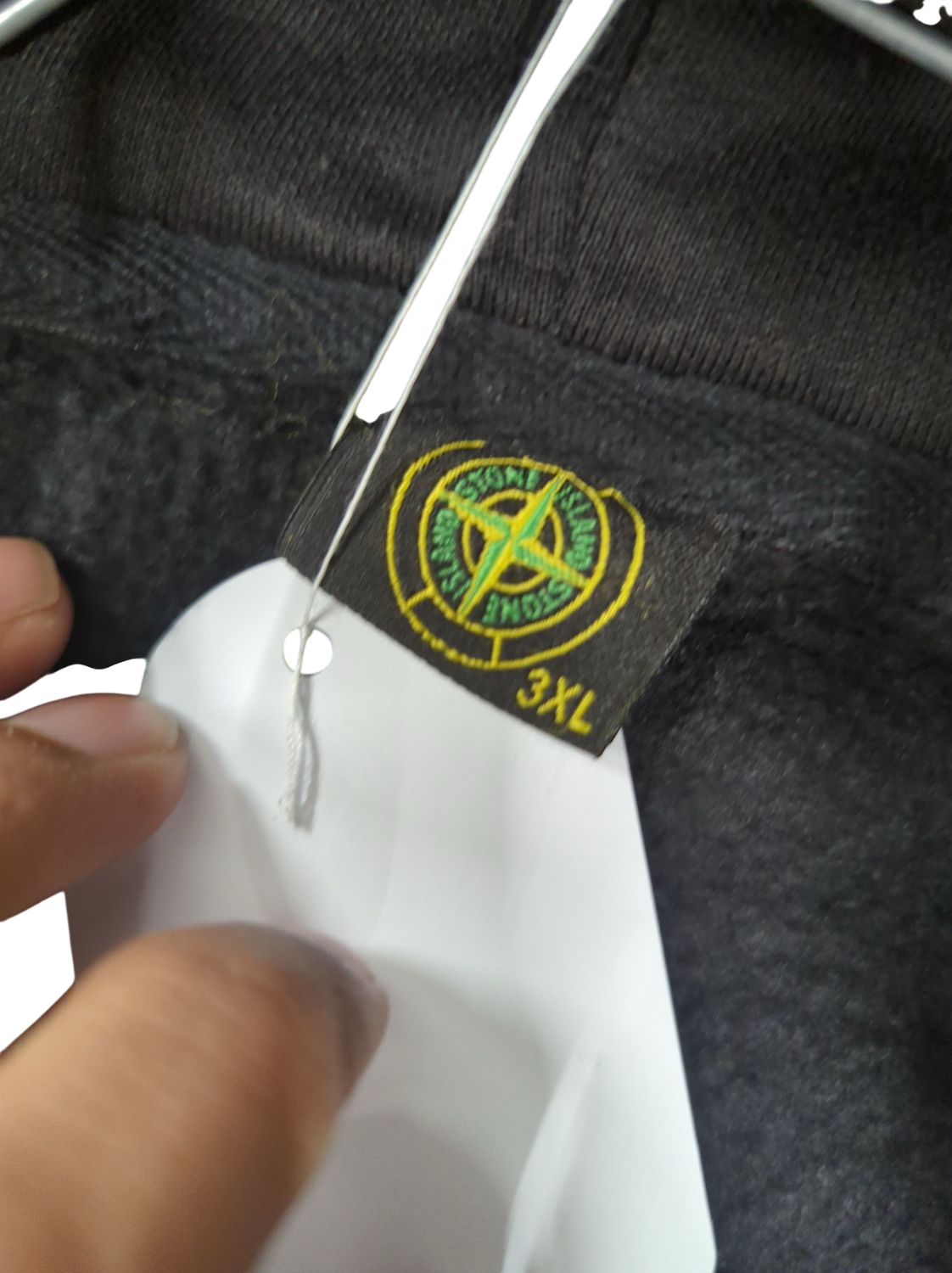 Stone Island Black Zip-Up Sweatshirt - Size 3XL