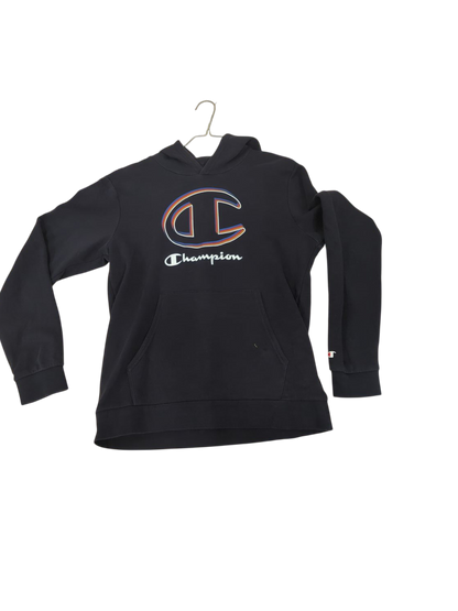 Champion Black Sweatshirt with Multicolor Logo