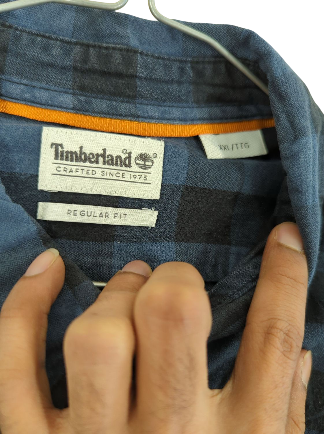 Timberland Blue & Black Check Button-Down Shirt - Regular Fit