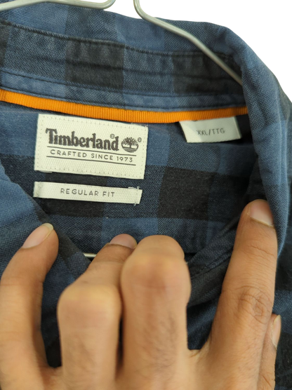 Timberland Blue & Black Check Button-Down Shirt - Regular Fit