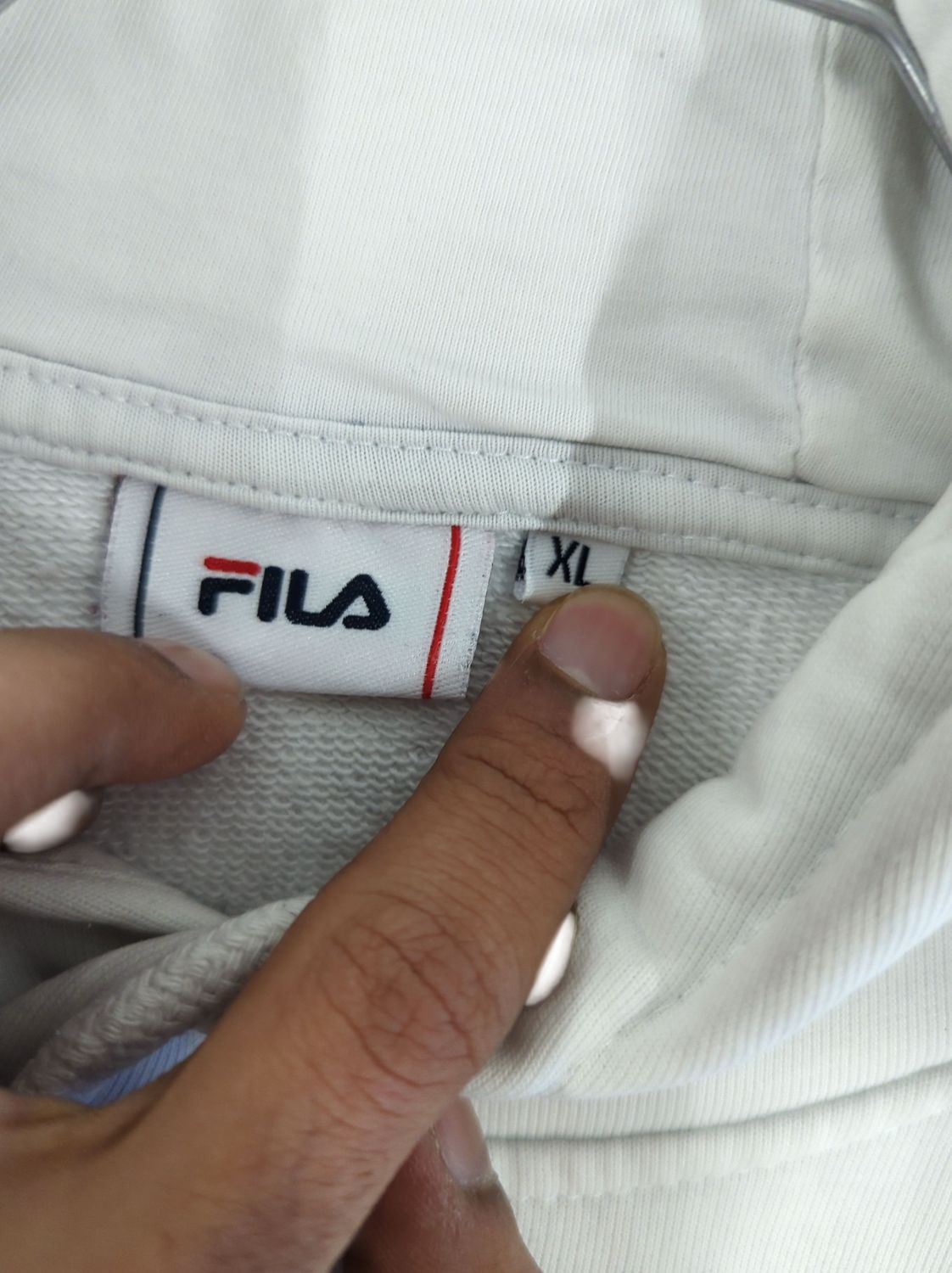 FILA White Pullover Hoodie - Size XL